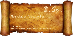 Mandula Szilvia névjegykártya